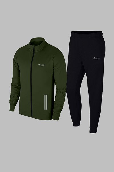 POSEIDON STORM Large Size New Series Men's Sports Top - Khaki Supra Combed Cotton, Hoodie, Daily Leisure and Sports Coat
