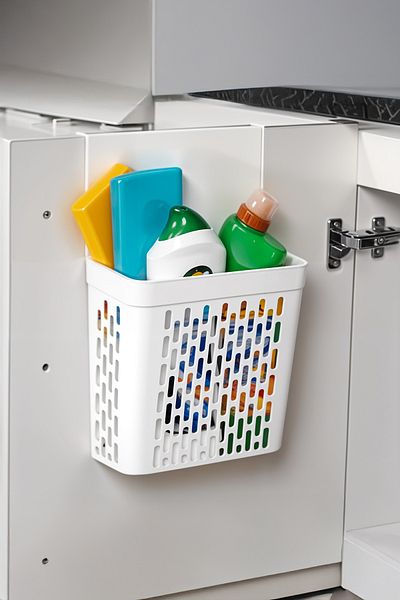 Milenay White Plastic Hanging Hanging Closet Organizer