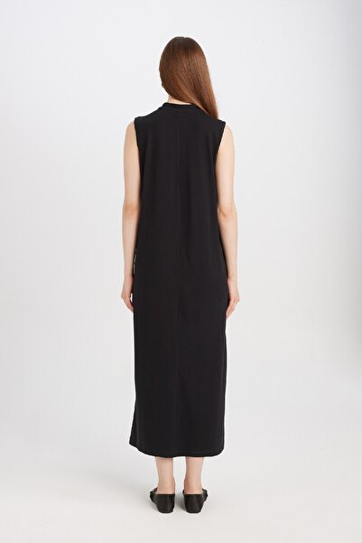 DeFacto Αμάνικο μάξι φόρεμα με κανονική εφαρμογή με λαιμόκοψη D4898ax24wn