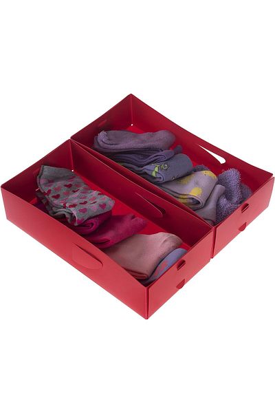 Bosphorus Brand: Drawer Organizer 2 Pcs Pvc Red Box Category: Storage Box