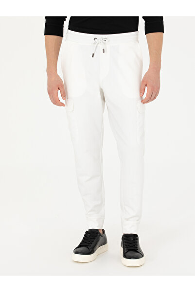 Cacharel Beyaz Jogger Fit Kargo Cepli Eşofman Altı 50272520-VR013