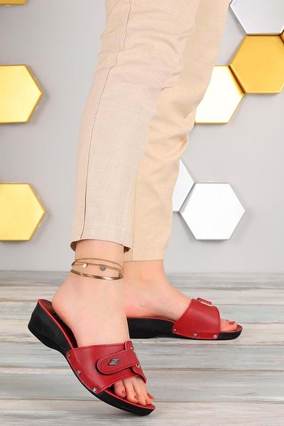 KCMN Aryan 67-792 Gel Heel Spur Special Doctor Recomended Ortopedic Papuci Roșii