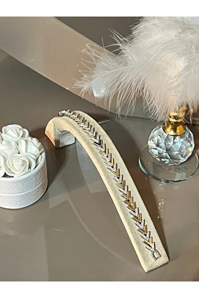 Home Xupıng Altın Yaldızlı Fantazi V Bileklik Ithal Paslanmaz Çelik