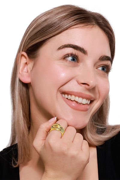 Heideman Fingerring Mona Goldfarben Casual