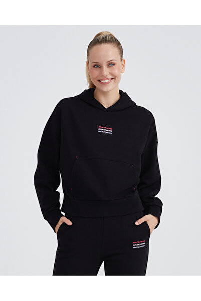 SKECHERS W Essential Hoodie Sweatshirt Women's Black Sweatshirt S232243-001
