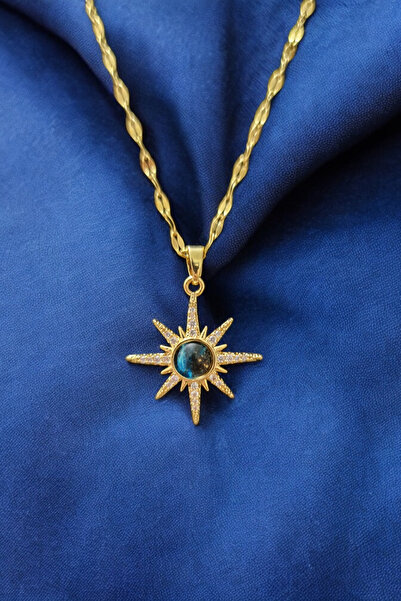 Diamond Gemstone 14k Gold Plated Planet Freedom Star Single Route You Are Loyalty Women Necklace