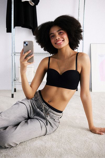 Penti Sutien negru Stardoll Push Up fără cusături