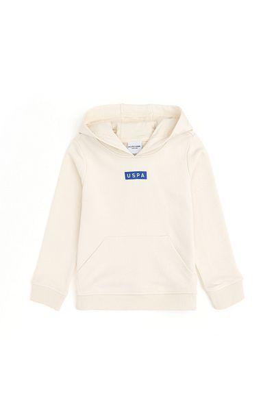 U.S. Polo Assn. Boy's Cream Hooded Sweatshirt 50293515 -Vr071
