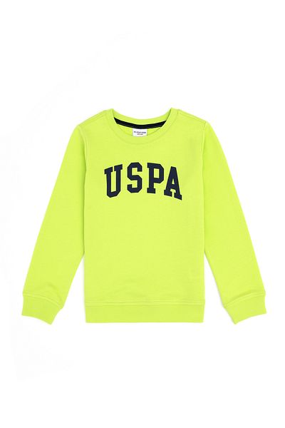 U.S. Polo Assn. Apple Green Boy's Sweatshirt - Crew Neck 50293474 -Vr020