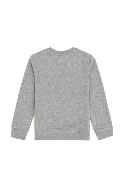 U.S. Polo Assn. Boys' Gray Melange Basic Crew Neck Sweatshirt 50293474 -Vr086