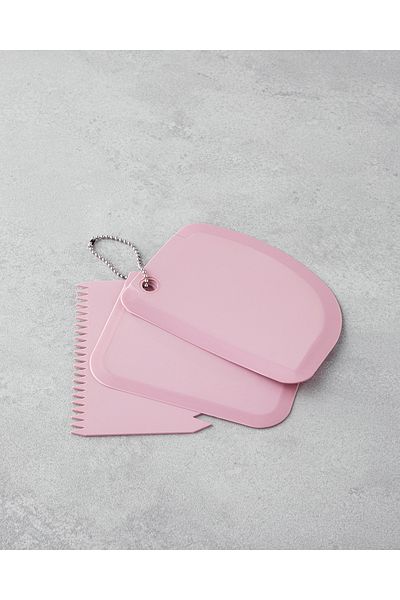 English Home Aline Plastic 3-Piece Dough Spatula - 14,5 cm Pink Kitchenware