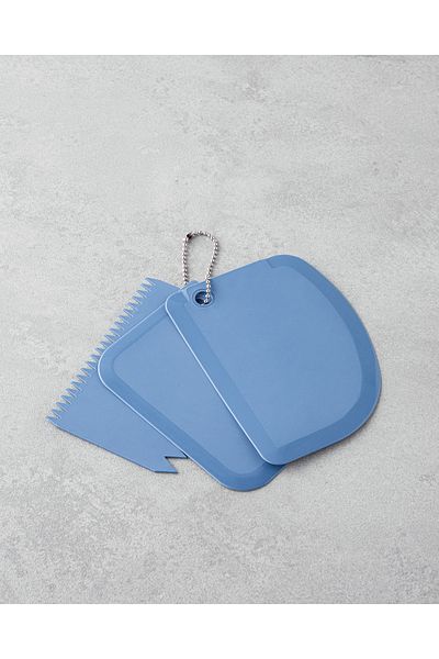 English Home Aline 3-Piece Dough Spatula - Kitchenware, 12.5X10 Cm, Blue