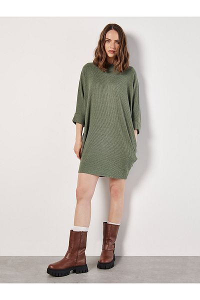 Apricot Kokonoptik'te Geripptes Minikleid