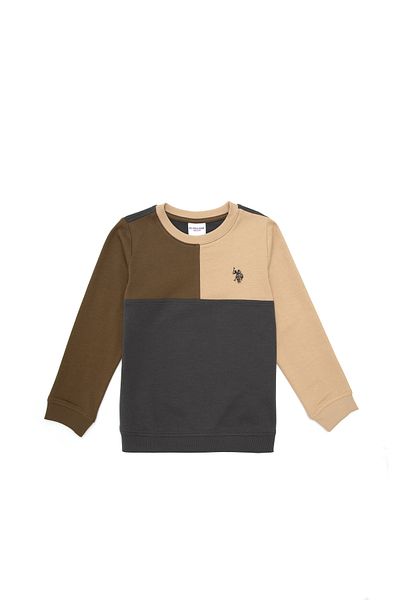 U.S. Polo Assn. Boy's Anthracite Crew Neck Sweatshirt 50293527 -Vr006