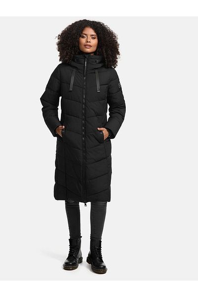 Navahoo Schmatzibaer Lange Damen Winter Steppjacke N009