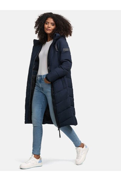 Navahoo Schmatzibaer lange Damen Winter Steppjacke N009