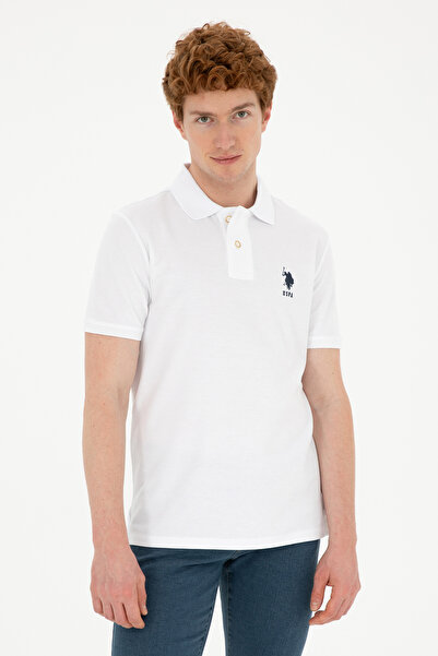 U.S. Polo Assn. Ανδρικό λευκό μπλουζάκι 50282926-VR013