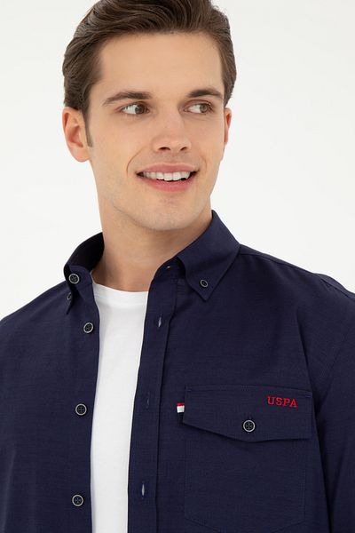 U.S. Polo Assn. Мъжка тъмносиня риза с дълъг ръкав 50283364-VR033
