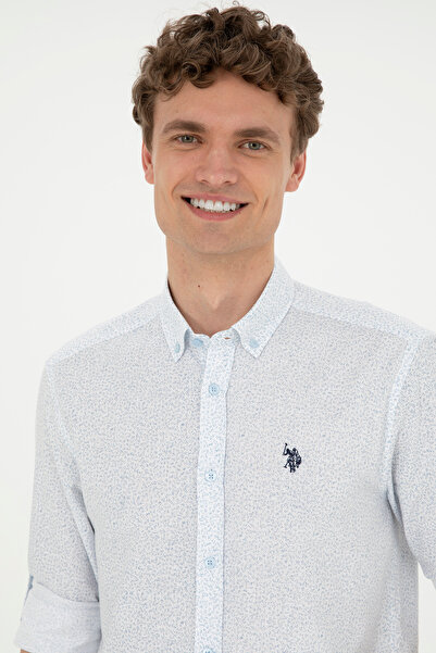 U.S. Polo Assn. Erkek Mavi Uzun Kollu Gömlek 50288670-VR036