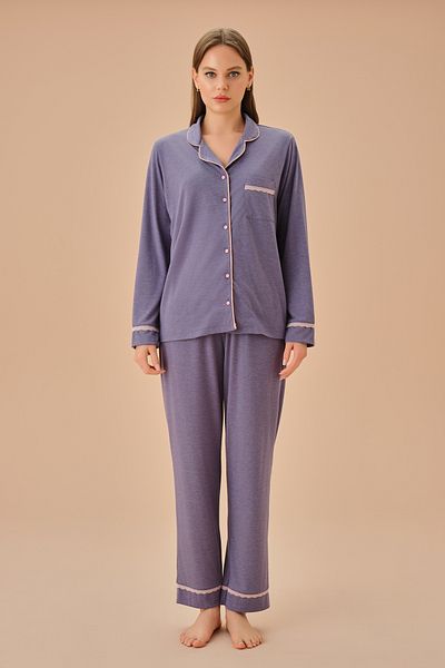 SUWEN Set de pijamale pentru bărbați Emily Daily