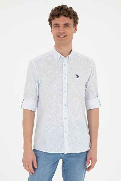 U.S. Polo Assn. Erkek Mavi Uzun Kollu Gömlek 50288670-VR036