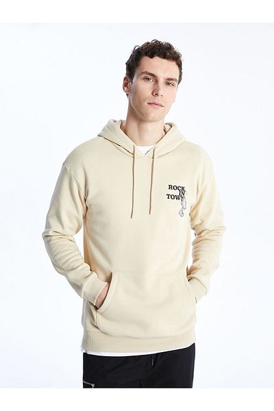 LC Waikiki Lcw Long Sleeve Printed Men's Hoodie