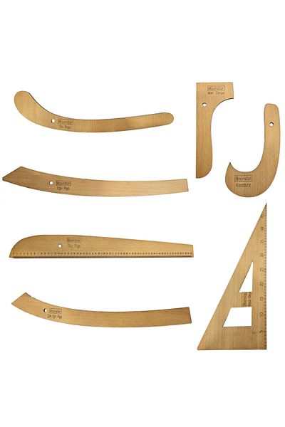 Moonstar Wooden Riga Ruler Set (7 Pieces)