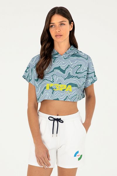 U.S. Polo Assn. Hanorac cu glugă verde închis pentru femei 50284302 -vr101