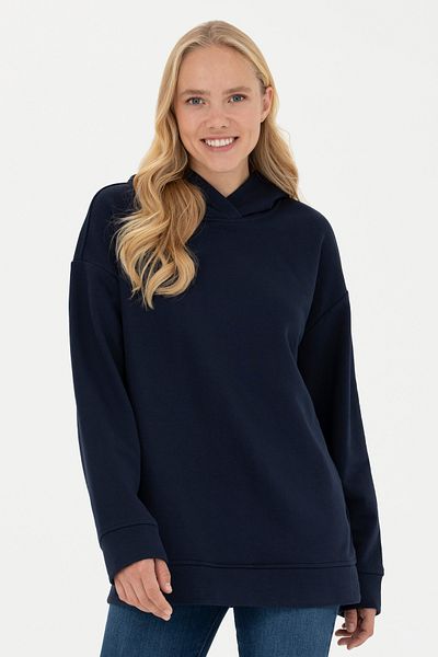 U.S. Polo Assn. Women's Navy Blue Hooded Sweatshirt 50271639 -Vr033