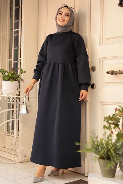 Neva Style Μπλε ναυτικό Φόρεμα Scuba Hijab 36902L