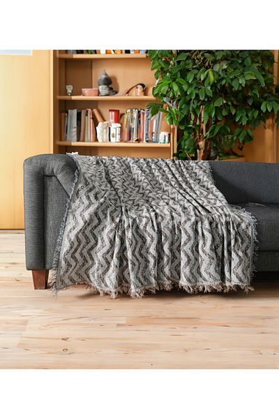 Rell Home Βαμβακερό πολυτελές αντιολισθητικό κάλυμμα καναπέ |   Σάλι καναπέ |   Κάλυμμα πολλαπλών χρήσεων