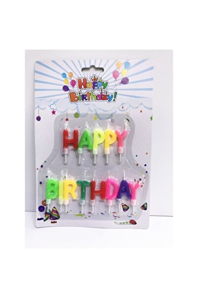 Fırsatkolik شمعة عيد ميلاد سعيد ملونة