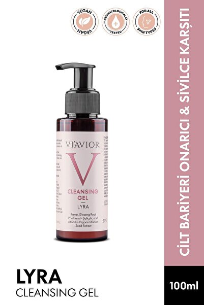VİAVİOR KOZMETİK Gül Özlü Yüz Temizleme Jeli Lyra Vegan Arındırıcı Karşıtı Sıkılaştırıcı Onarıcı 100ml Viavior