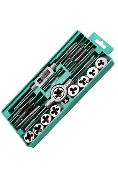 MOONSHOP 20 Pieces Metric Tap Set - Full Set between Pafta M3-M12