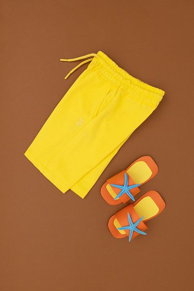 U.S. Polo Assn. Boy's Yellow Knitted Shorts 50279633 -Vr044