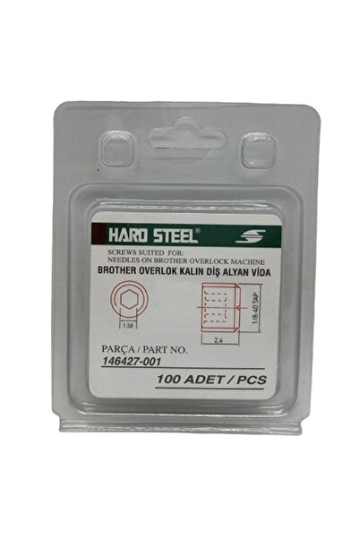 Hard Steel Brother Overlok Alyan İğne Vidası Siyah / 146427 100ADET