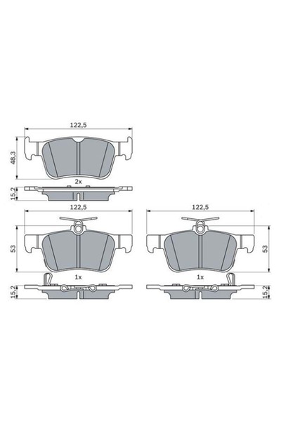 Bosch Disk Balata Honda Civic X 1.6 I 2016-, 1.5 Rs 16> Arka - Uyumlu