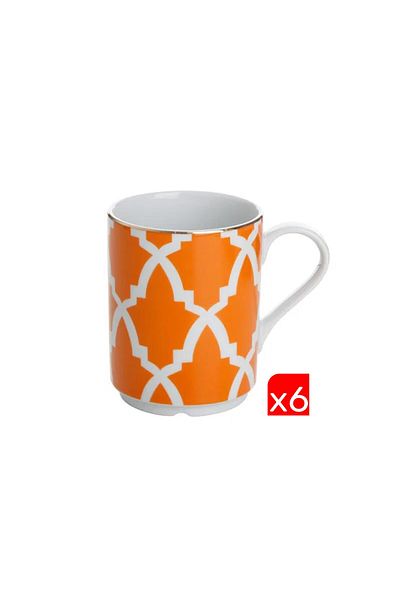 Porland Morocco Pattern Orange Mug 340Cc 6 Li 04Ap 018895