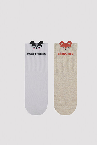 Penti Fox Patterned 2 Pack Socks
