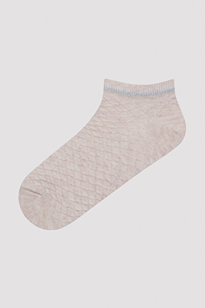 Penti Чифт от 3 чорапи до глезена с жакардов розов цвят