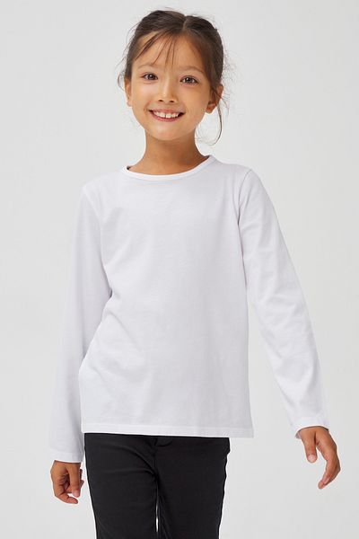 Penti Tricou organic pentru fete cu gât rotund