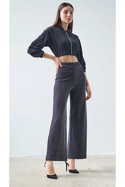 allys GLOSSY SILVERY PANT