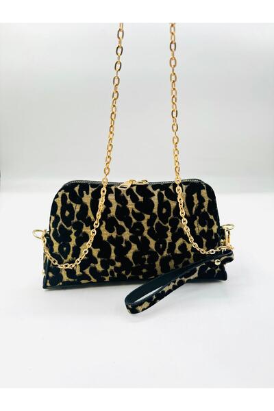 on star حقيبة يد وسلسلة كتف متقاطعة من الدانتيل باللون البني الفهد