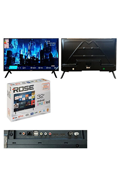 Rose Atv-332 32inç 82 Ekran Dahili Uydu Alıcılı Android Smart Televizyon