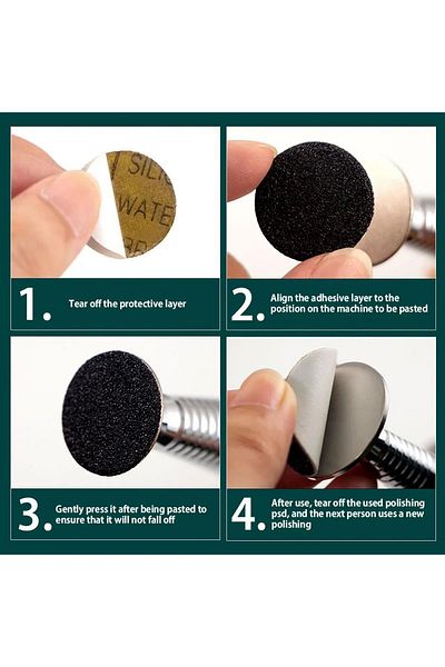 ELLEA NAIL Pododisk Spare Sandpaper Medium 25 Mm 100 Pieces 80 Grit