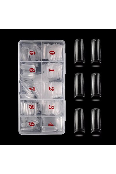 ELLEA NAIL 500 'lü Protez Tırnak Tipsi Şeffaf Renk Numaralı