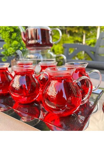 AROW Keyf-I Ala Borosilicate 6-Piece Tea Cup - 220 ml