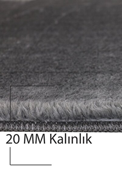 SARAR HALI Seria Carpet Plush Post Double Head Anthracite Carpet Fur Carpet