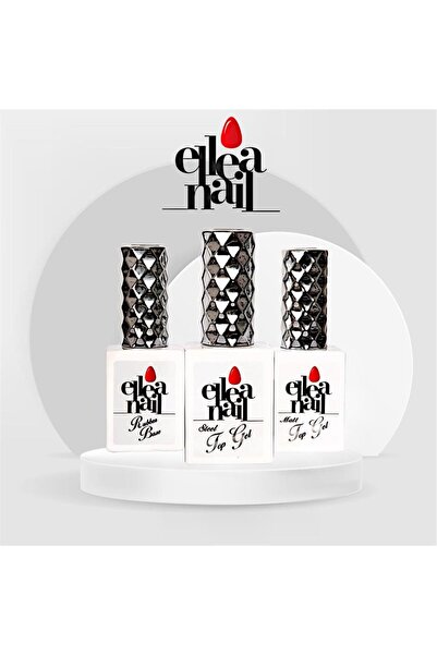 ELLEA NAIL RUBBER BASE GEL STEEL TOP GEL VE MATT TOP GEL SETİ