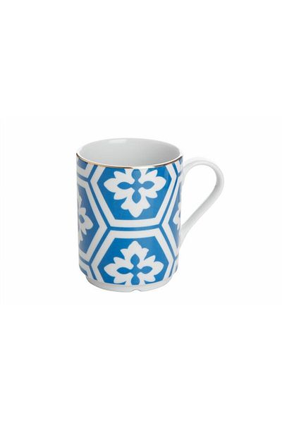 Porland Morocco Pattern Blue Mug 340Cc 2-Piece 04Ap 018893
